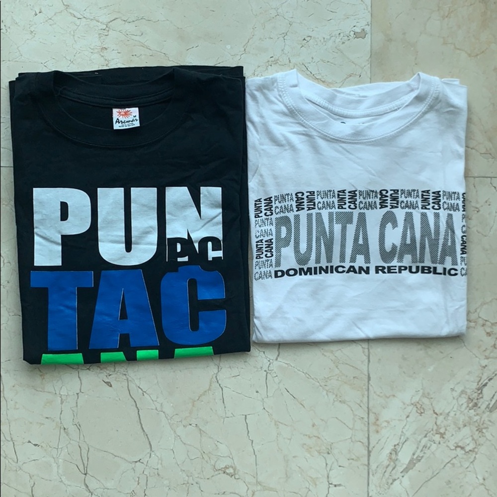 (2) Punta Cana Dominican Republic T Shirts Medium